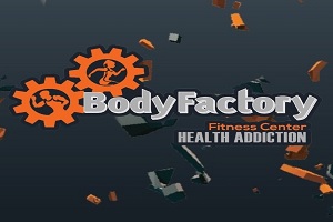 Body factory fitness center, logo del gimnasio