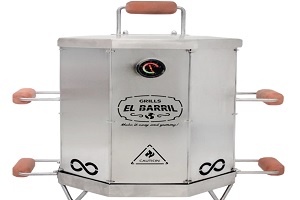 de los mejores asadores de México, foto del asador Barril Plegable 15 - 20 lb
