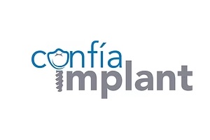 una de las clínicas de implantes dentales en México, logo de la clínica Confía Implant