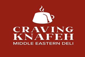 uno de los restaurantes turcos de México, logo del restaurante Craving Knafeh