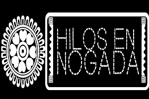 uno de los lugares para comprar artesanía en México, logo de Hilos en Nogada