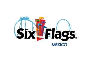 uno de los parques de atracciones de México, logo del parque Six Flags