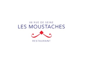 en lo restaurantes de lujo en México, logo del restaurante Restaurante Les Moustaches