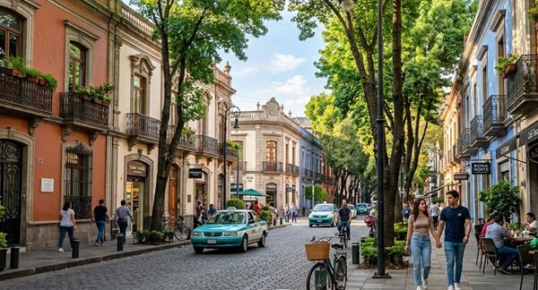 Mejores colonias de México - Avenida de uno de los mejores barrios de México