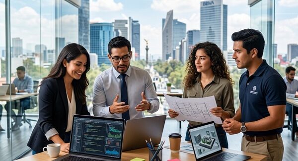 Carreras mejor pagadas - Equipo multidisciplinario de distintas carreras universitarias con trabajos bien pagados en México