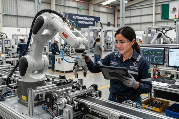 Carreras mejor pagadas - Mujer con uno de los trabajos bien pagados gracias al estudio de carreras universitarias en ingeniería en robótica y automatización